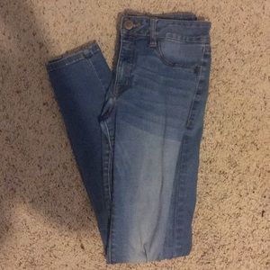 Light wash mid rise jeans